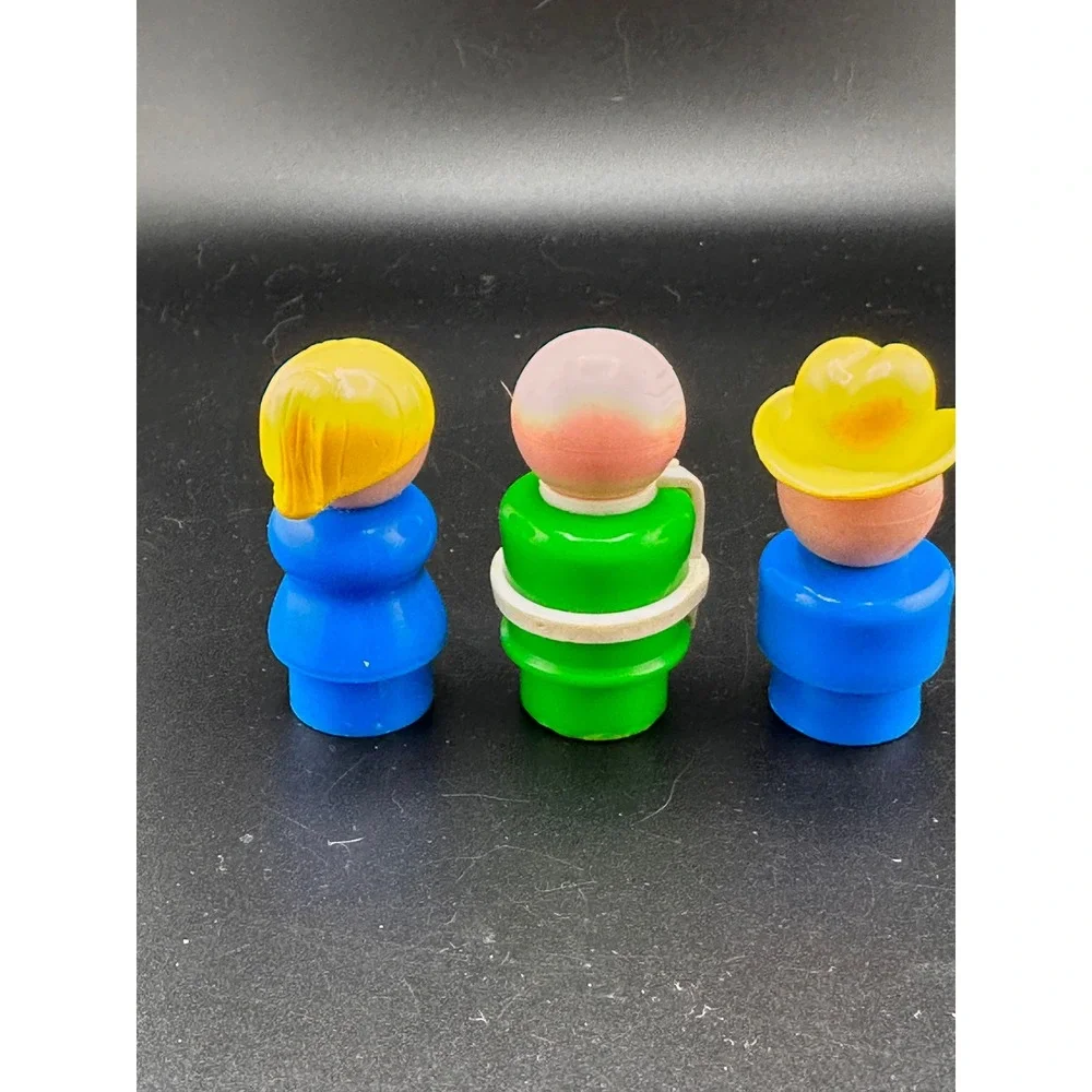 Vtg Fisher Price‎ Little People Mom Farmer Mr. Hooper Grandpa READ 1970s